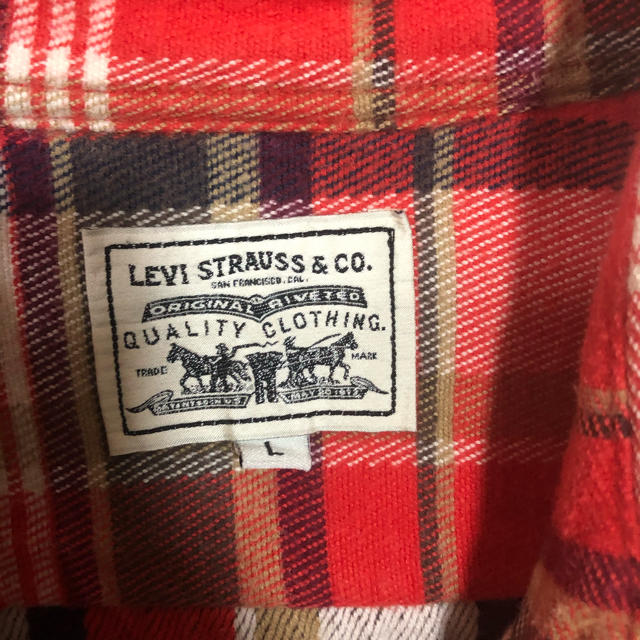 新品Levi's Fenom FMS31-0001 レッド Lサイズ ネルシャツ www ...