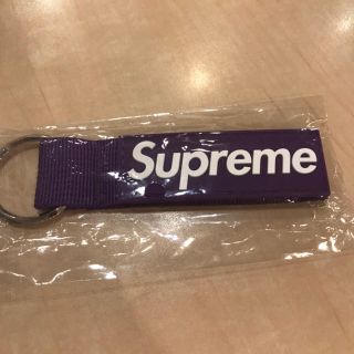 シュプリーム(Supreme)のSupreme Webbing Keychainキーチェーン　パープル(キーホルダー)