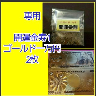 専用　お守り金運上昇　開運金寿1とゴールド特別祈願済み一万円札2枚(印刷物)