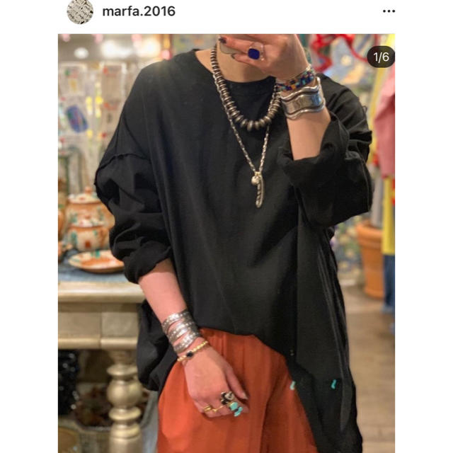 marfa 2020ss uncut オーバーサイズロングスリーブT ブラック