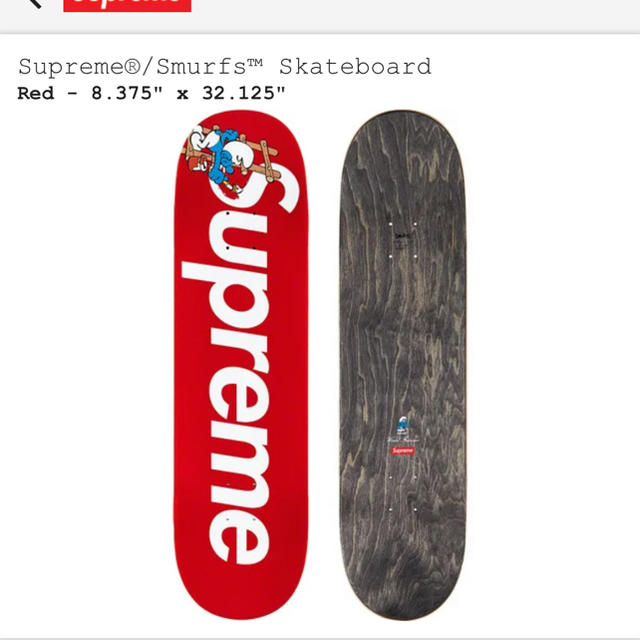 Supreme®/Smurfs™ Skateboard 赤