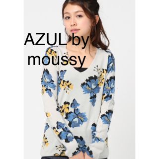 アズールバイマウジー(AZUL by moussy)のAZUL BY MOUSSY 花柄ニット(ニット/セーター)