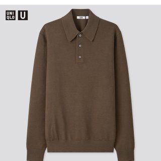 ユニクロ(UNIQLO)の新品未使用タグ付 ユニクロユー　2020AW ニットポロシャツ オリーブ　S(ポロシャツ)