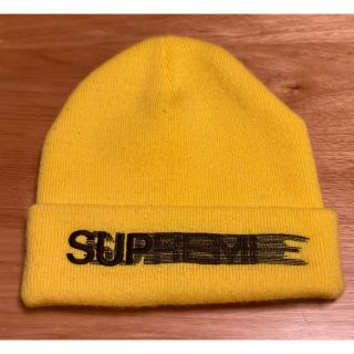 シュプリーム(Supreme)のsupreme  motion  logo beanie yellow(ニット帽/ビーニー)