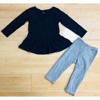 ベビーギャップ(babyGAP)の【レギンスセット】baby GAPカットソー 長袖 女の子 100cm・90cm(Tシャツ/カットソー)