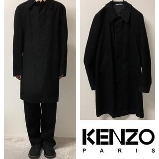 50％OFF】 KENZO 黒ロングコートメンズ80年代ビンテージ - トレンチ 