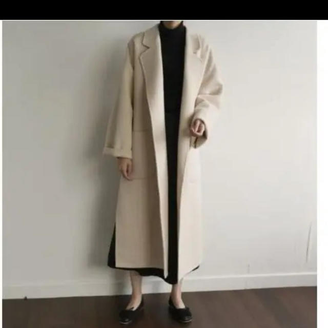 ロングコート限定値下げl-a-t-o Hand Made Alpaca Coat ivory