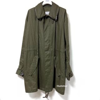 マルタンマルジェラ(Maison Martin Margiela)の国内正規品　美品　メゾンマルジェラ　リネン　モッズコート　50サイズ　希少品！(モッズコート)