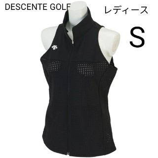 デサント(DESCENTE)のデサントゴルフ  パンチングメッシュ フルジップ ベスト Sサイズ(ウエア)