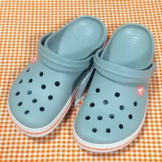 クロックス(crocs)のクロックスcrocs crocband シルバーグレー M5W7(サンダル)