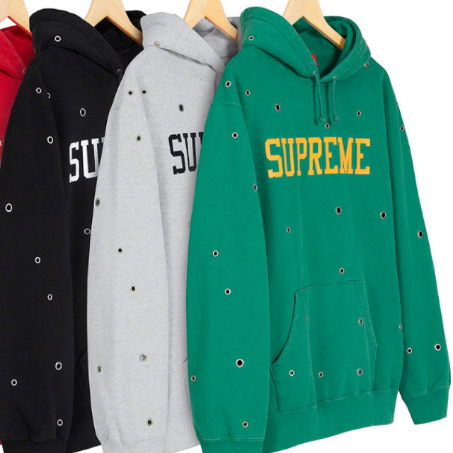 Supreme(シュプリーム)のsupreme EYELET HOODED XL メンズのトップス(パーカー)の商品写真