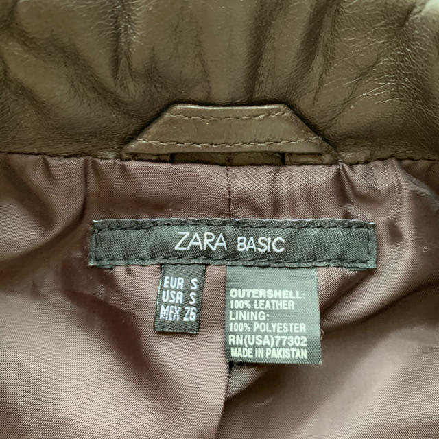 ZARA(ザラ)のZARA レザージャケット　ブラウン　レディース レディースのジャケット/アウター(その他)の商品写真