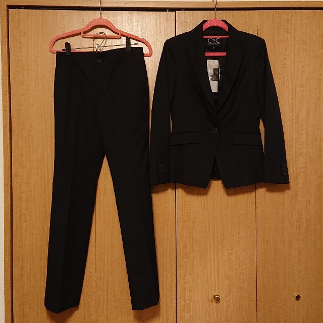 COUP DE CHANCE(クードシャンス)のクードシャンス 洗える パンツスーツ ブラック 日本製 レディースのフォーマル/ドレス(スーツ)の商品写真