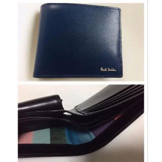 ポールスミス(Paul Smith)のブルー2つ折り財布マルチストライプPaulSmith(折り財布)