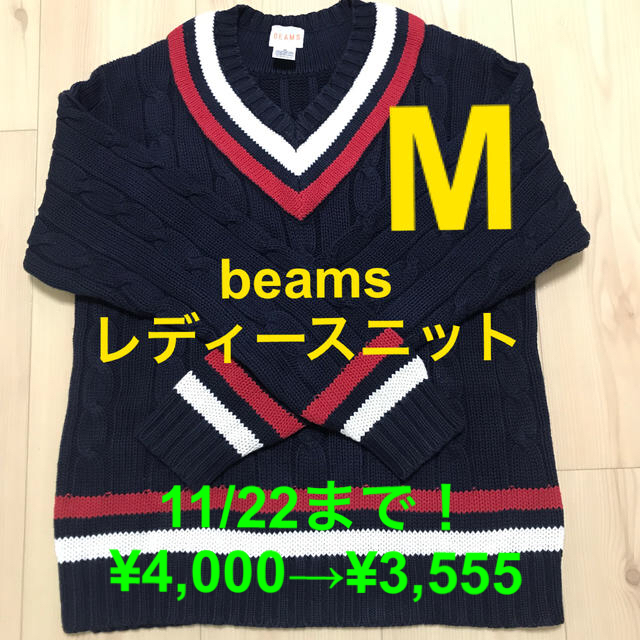 BEAMS(ビームス)のbeams レディースＶネックニット(M) レディースのトップス(ニット/セーター)の商品写真
