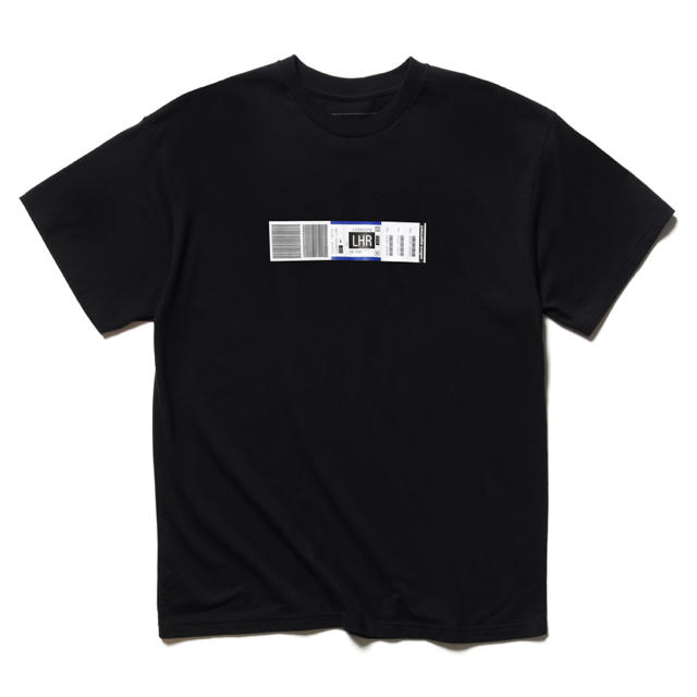 FRAGMENT(フラグメント)のuniform expriment AIRLINE TAG TEE BLACK メンズのトップス(Tシャツ/カットソー(半袖/袖なし))の商品写真