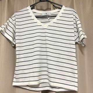 エヌナチュラルビューティーベーシック(N.Natural beauty basic)の新品未使用・ボーダーＴシャツ(Tシャツ(半袖/袖なし))