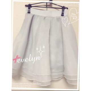 エブリン(evelyn)のevelyn♡新品オーガンジースカート(ミニスカート)