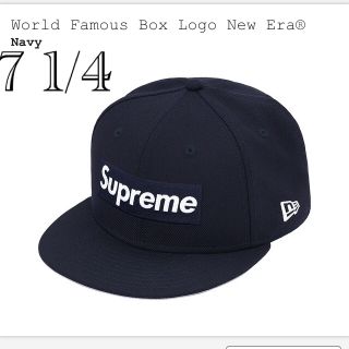 シュプリーム(Supreme)のsupreme newera 7 1/4 navy(キャップ)