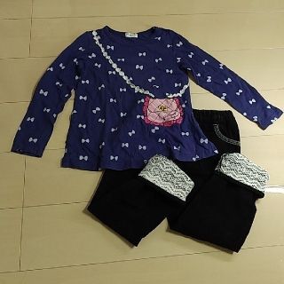 サンカンシオン(3can4on)のひーちゃん様専用　3can4onコーデュロイパンツ120　Tシャツ120 セット(Tシャツ/カットソー)