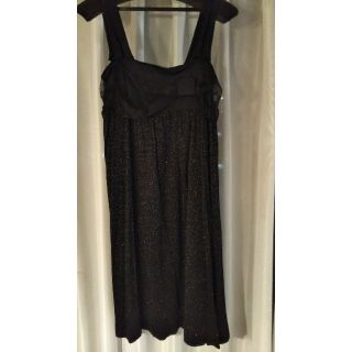 ワンピース 黒 ドレス(ミディアムドレス)