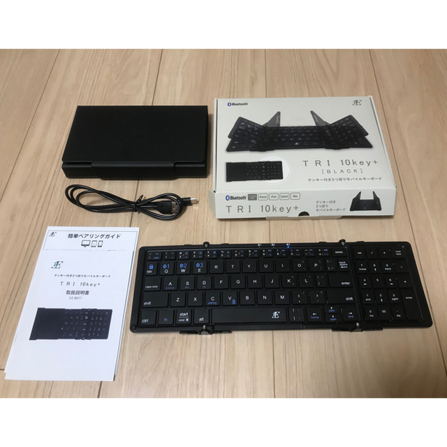 3E-BKY7OF TRI 10key+ Bluetoothキーボード　テンキー スマホ/家電/カメラのPC/タブレット(PC周辺機器)の商品写真