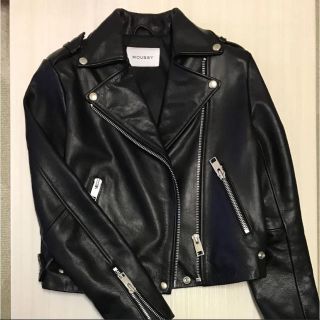 マウジー(moussy)のmoussy 本革　レザー ライダース(ライダースジャケット)