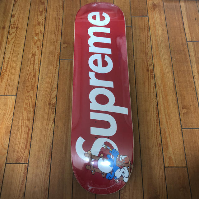 Supreme smurfs skateboard deck  Red