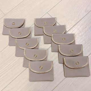 セール品‼︎ アクセサリーポーチ 10個セット パーツ入れ ベージュ(ポーチ)