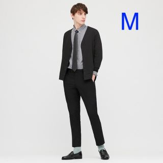 ユニクロ(UNIQLO)のユニクロ MEN エアリズム UVカットカーディガン M／ブラック 新品！(カーディガン)