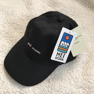 エムイーアイリテールストア(MEIretailstore)のMEI メイ MEI OCEAN ツイルローキャップ キャップ 帽子 ブラック(キャップ)