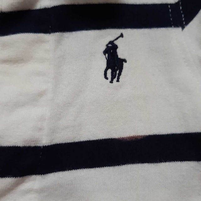 Ralph Lauren(ラルフローレン)のラルフローレン　ボーダーロンパース キッズ/ベビー/マタニティのベビー服(~85cm)(ロンパース)の商品写真