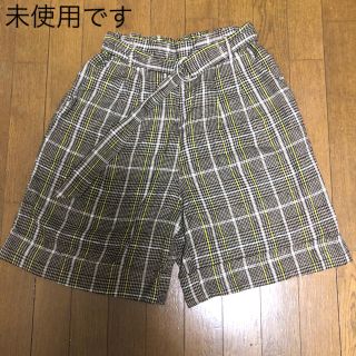 セブンデイズサンデイ(SEVENDAYS=SUNDAY)のリネンレーヨン　チェックパンツ未使用(キュロット)