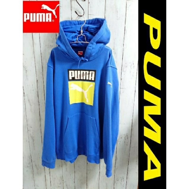 Puma Puma プーマ ビッグサイズ 青 パーカー プルオーバー デカロゴの通販 By 古着屋 M Li メンズ レディース アイテム Shop プーマならラクマ