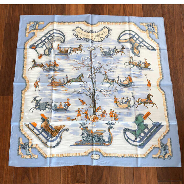 未使用】HERMES エルメススカーフ 柄/雪冬 サイズ/90cm×90cm 【有名人