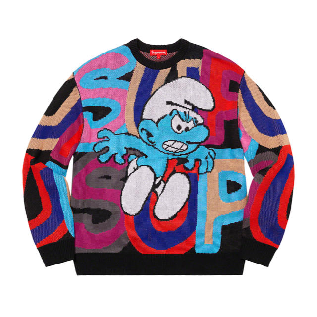 Supreme Smurfs Sweater  M スマーフ black