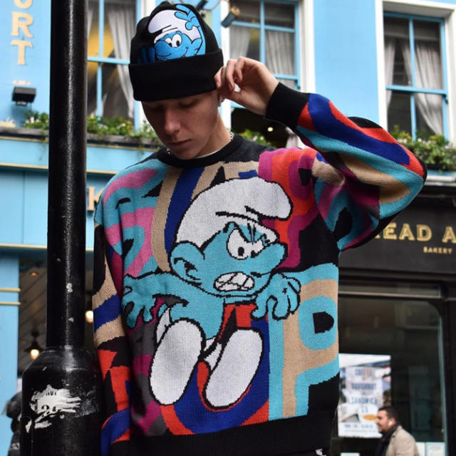 Supreme Smurfs Sweater black