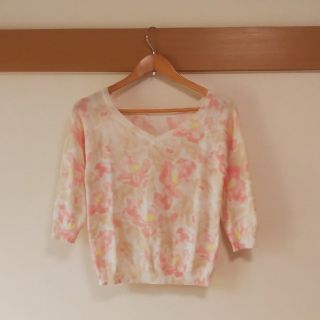 ウィルセレクション(WILLSELECTION)の【かど様専用】WILLSELECTION花柄七分袖ニット(ニット/セーター)