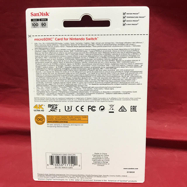 SanDisk(サンディスク)のNintendo Switchライセンス商品 microSDカード 128GB エンタメ/ホビーのゲームソフト/ゲーム機本体(その他)の商品写真