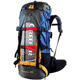 CREEPER　登山バッグ キャンプバックパック 超大容量 ナイロン 防水 60(登山用品)