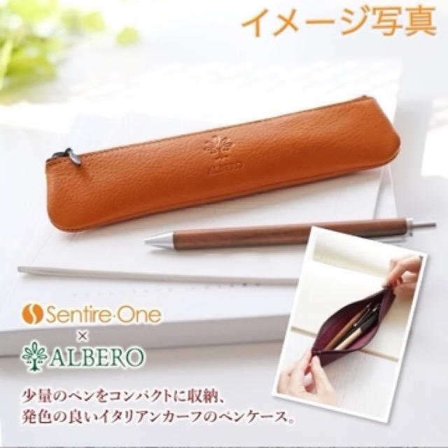 ALBERO(アルベロ)の⭐️新品未開封品　ALBERO アルベロ ペンケース 『オレンジ色』 インテリア/住まい/日用品の文房具(ペンケース/筆箱)の商品写真