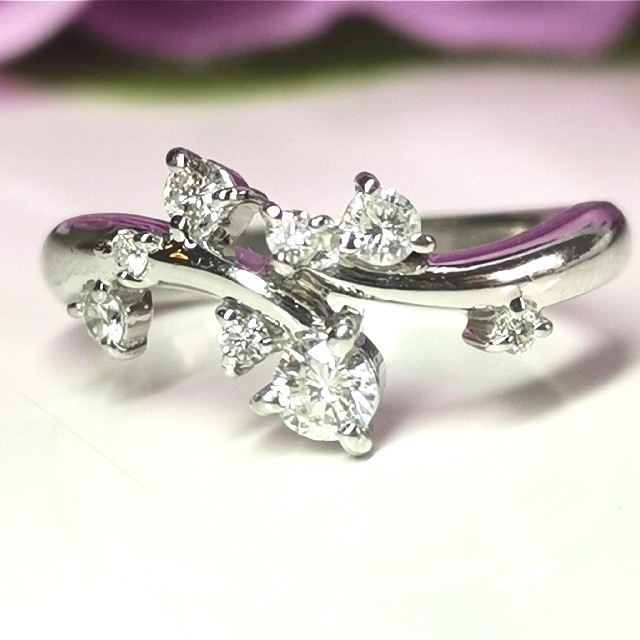 リング(指輪)テリテリダイヤモンドのデザインリング♡プラチナ900