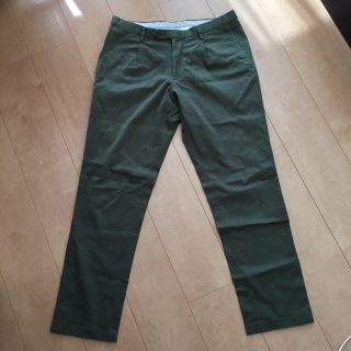 ユナイテッドアローズグリーンレーベルリラクシング(UNITED ARROWS green label relaxing)のアワワワールド様専用グリーンレーベルカーキパンツ レイジブルー赤ニット(スラックス)