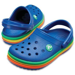 クロックス(crocs)の12cm クロックス クロックバンド レインボーバンド クロッグ C4 新品(サンダル)