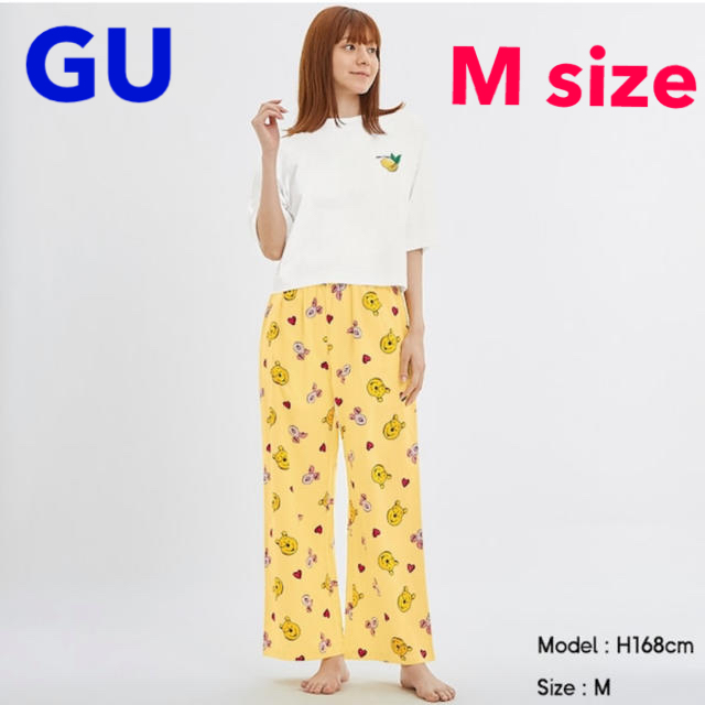 GU(ジーユー)のGU プーさんパジャマパンツ　M レディースのルームウェア/パジャマ(パジャマ)の商品写真