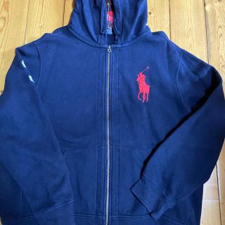 ポロラルフローレン(POLO RALPH LAUREN)のメンズ　ポロ　ラルフローレン　パーカー　XL 紺色　ビッグポロ(パーカー)