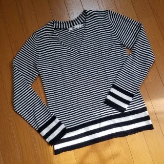 アズールバイマウジー(AZUL by moussy)の■AZUL　ボーダー　カットソー　ニット　Ｓ■(ニット/セーター)