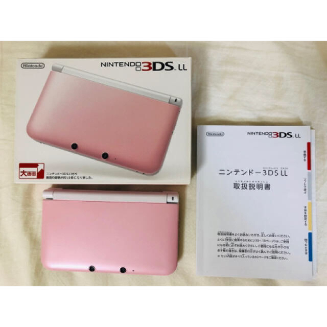 ゲームソフトゲーム機本体追加コンテンツ付き　Nintendo 3DS  LL 本体ピンク/ホワイト