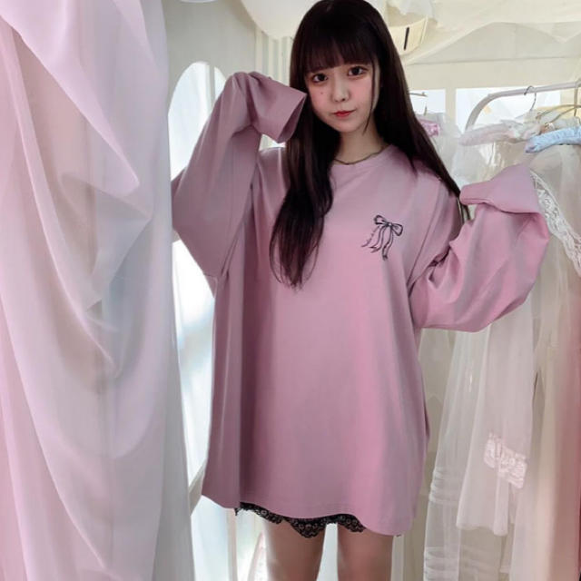 Ank Rouge - pium いたずら天使のオーバーサイズロングTシャツ Ank Rouge - pium いたずら天使のオーバーサイズロングTシャツ