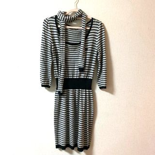 バーバリーブルーレーベル(BURBERRY BLUE LABEL)の【美品】BURBERRYBLUELABEL  ストール付　ワンピース(ひざ丈ワンピース)